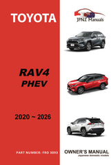 Toyota – RAV4 / RAV-4 PHEV owners user manual in English | 2020 – 2026 (Part N.O 3093)