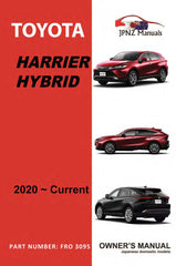 Toyota Harrier Hybrid Car Owners User Manual In English | 2020 – Current (Part N.o 3095)