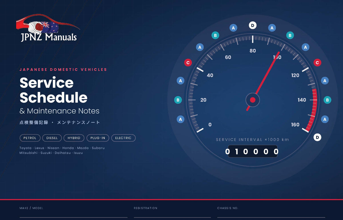 Service Schedule Book / Maintenance Note – Japanese Domestic Vehicles