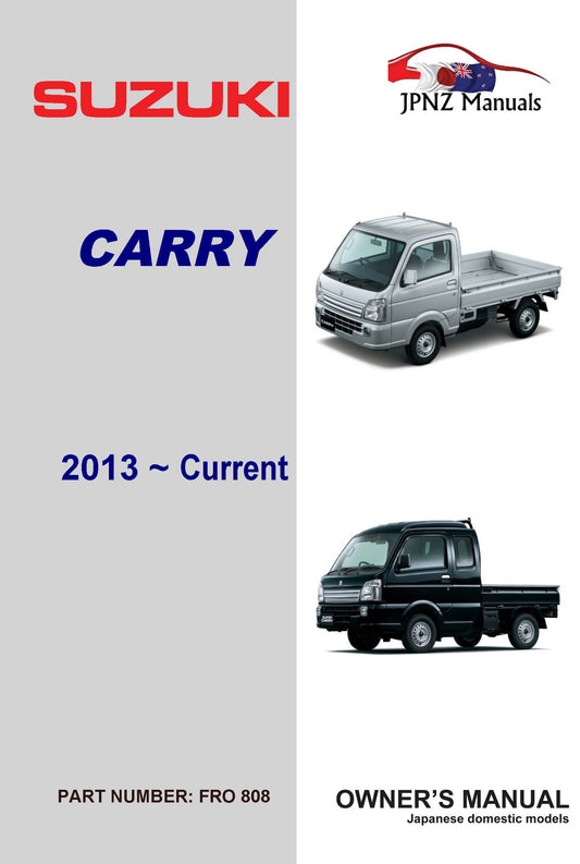 Suzuki – Carry owners user manual in English | 2013 ~ Current model (Part No 808)