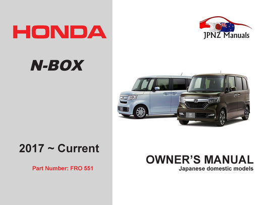 Honda – N-BOX / NBOX Custom 2017 – Current Car Owners User Manual In English (Part N.o 551)