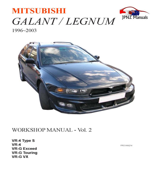 Mitsubishi – Galant / Legnum Workshop Service Manual In English | 1996~2003 (Part N.O WM214)