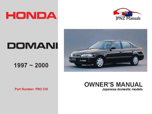 Honda – Domani Car Owners User Manual in English | 1997 – 2000 (Part N.o 530)