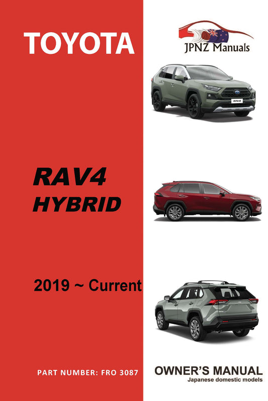 Toyota – RAV4 / RAV-4 Hybrid owners user manual in English | 2019 – Current (Part N.O 3087)