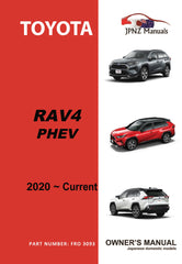 Toyota – RAV4 / RAV-4 PHEV owners user manual in English | 2020 – Current (Part N.O 3093)