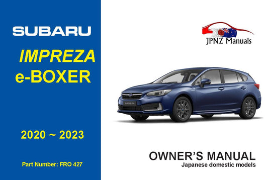 Subaru Impreza e-BOXER owners user manual in English | 2020 – 2023 (Part N.O 427)