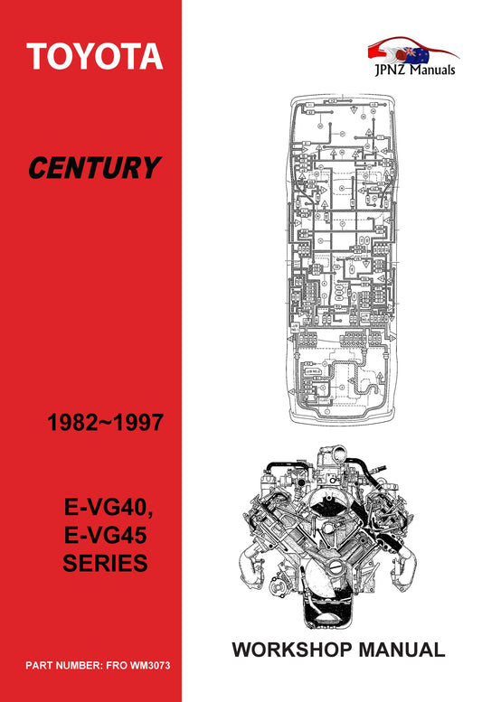 Toyota – Century Workshop Manual In English | 1982 – 1997 (Part N.o WM3073)