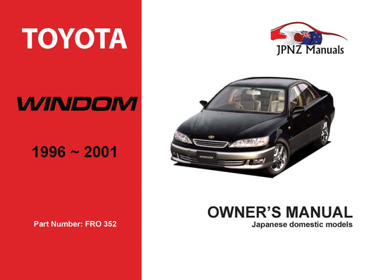 Toyota – Windom Car Owners User Manual In English | 1996 – 2001 (Part N.o 352)